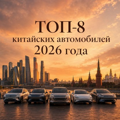 ТОП-8 китайских автомобилей 2026 года из Китая